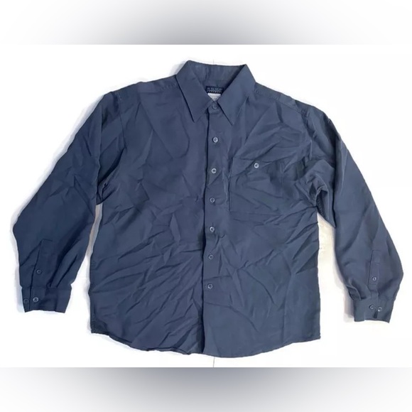 In Design Boyswear Blue Ribbed Long Sleeve Button-Down Boys Size XL 18 - Picture 2 of 5